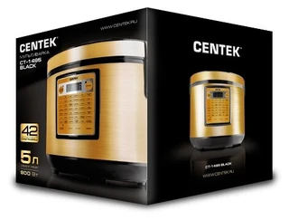 Мультиварка CENTEK CT-1495 золотой/черный 